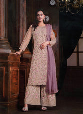 Superb Looking Salwar Suit in Beige Colour